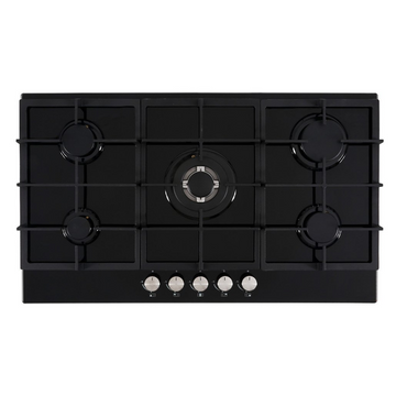 Culina UBGOG901BK 90cm Gas On Glass 5 Burner Gas Hob - [2-year parts & labour guarantee]