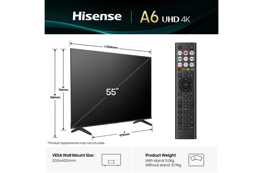 HISENSE 55A6QTUK 55