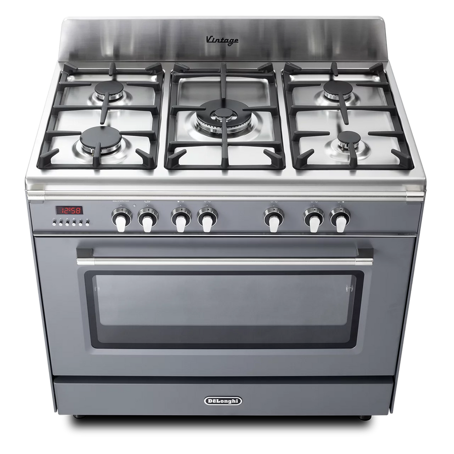 De'Longhi DVRS916DFSLATE 90cm Vintage range cooker in slate