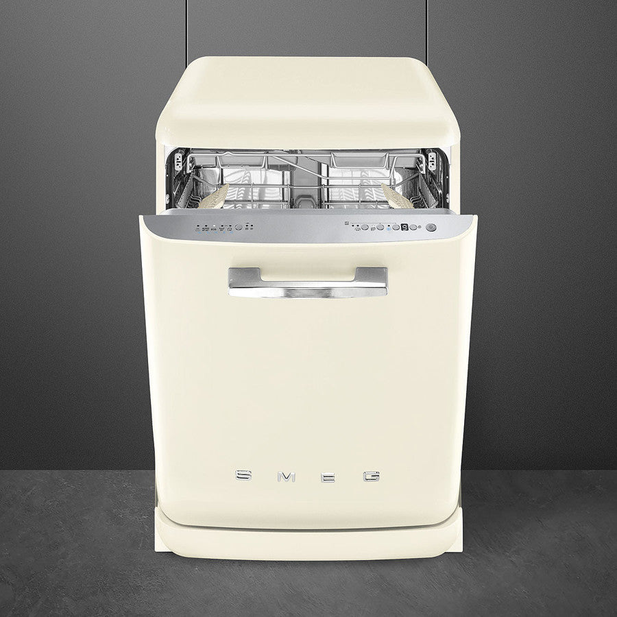 SMEG DFFABCR 60cm 50s style Freestanding Dishwasher Cream