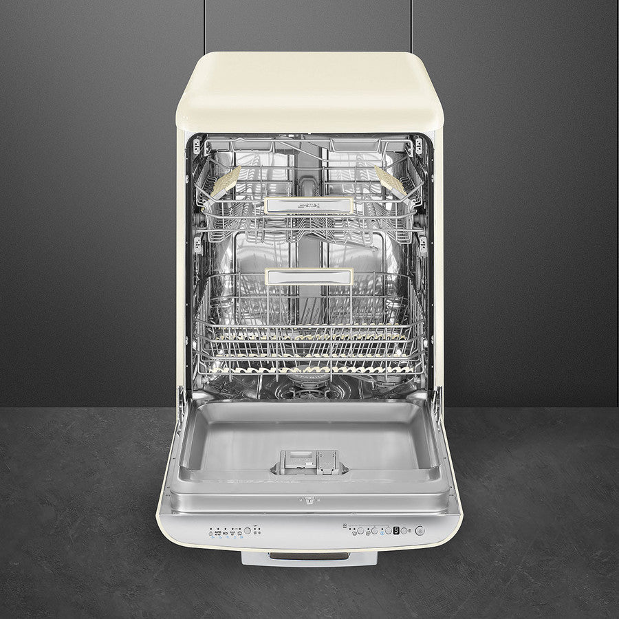 SMEG DFFABCR 60cm 50s style Freestanding Dishwasher Cream