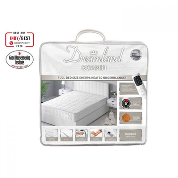 Dreamland 16695C Scandi Sherpa Double Full Bed Size Heated Underblanket