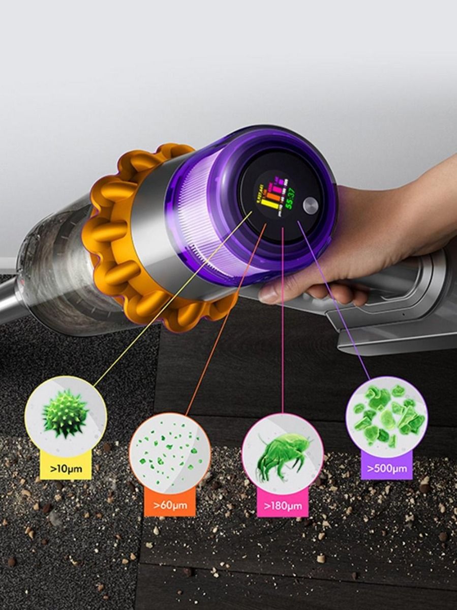 DYSON V15 Detect Absolute Cordless Vacuum Cleaner - Yellow & Nickel [447033-01]