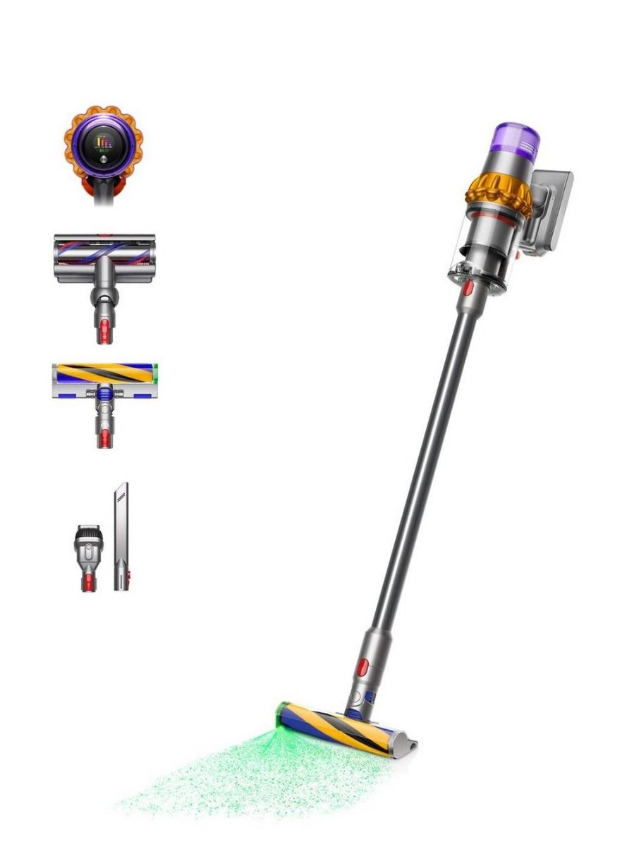 DYSON V15 Detect Absolute Cordless Vacuum Cleaner - Yellow & Nickel [447033-01]
