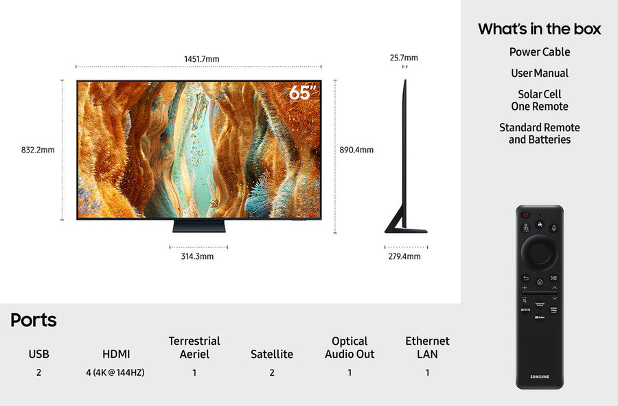 Samsung QE65QN73FAT 65'' 4K NEO QLED Vision AI Smart TV