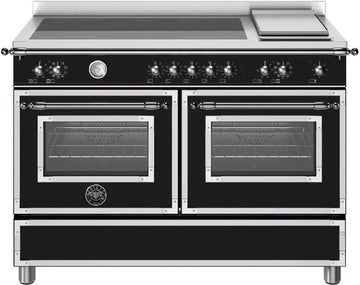 Bertazzoni HER125I2ENET 120cm Heritage Twin Oven Induction Range Cooker - Nero Matt