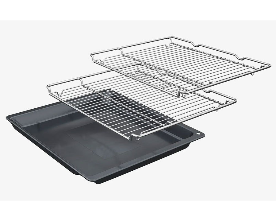 Bosch HQA574BB3B Series 4 Steam Pyrolytic cleaning built-in single oven - stainless steel [Free 5-year parts & labour guarantee]