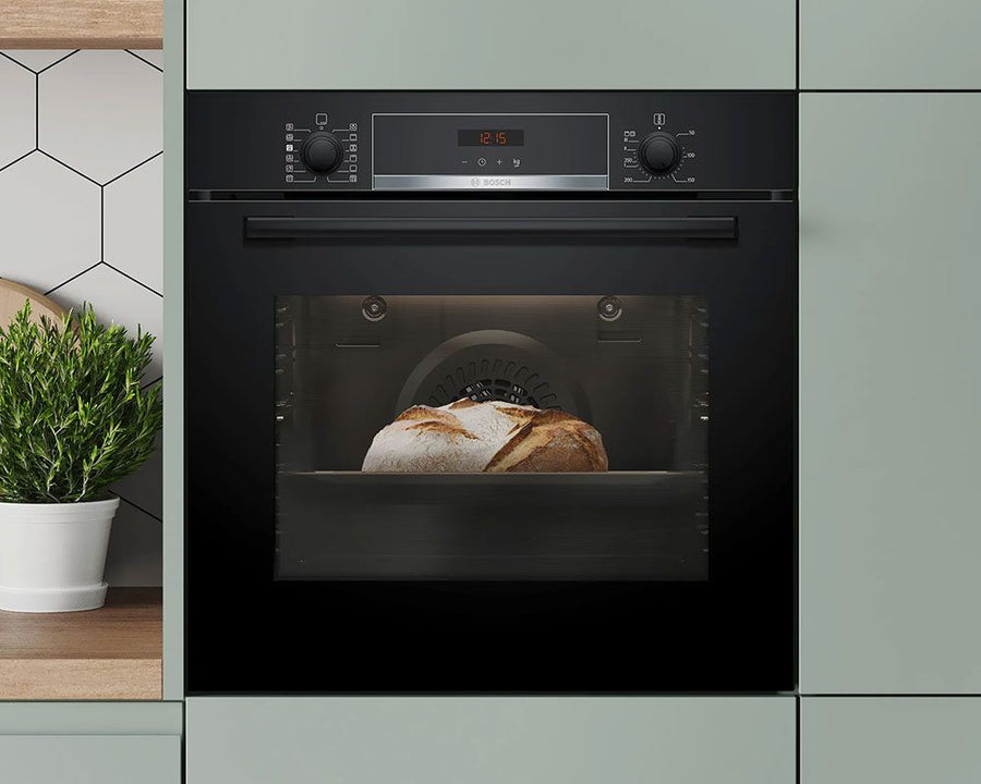 Bosch HQA574BB3B Series 4 Steam Pyrolytic cleaning built-in single oven - stainless steel [Free 5-year parts & labour guarantee]