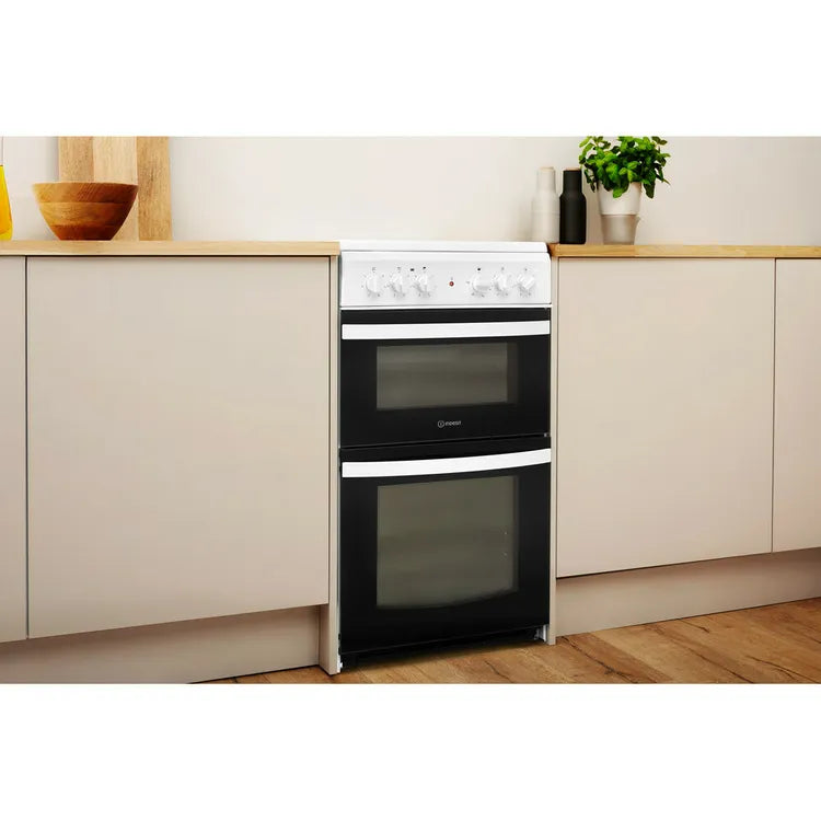 Indesit ID5V92KMW 50cm Ceramic Cooker - White