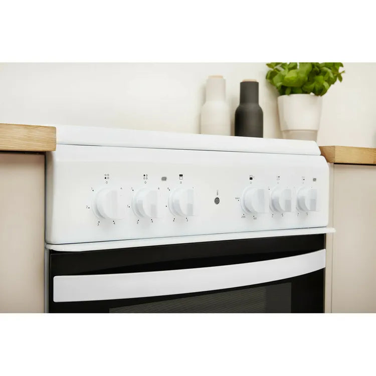 Indesit ID5V92KMW 50cm Ceramic Cooker - White