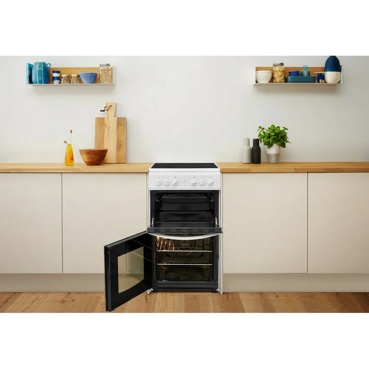 Indesit ID5V92KMW 50cm Ceramic Cooker - White