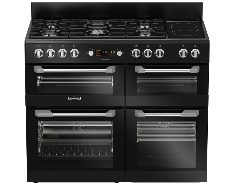 Leisure CS110F722K cuisinemaster 110cm range cooker dual fuel black 