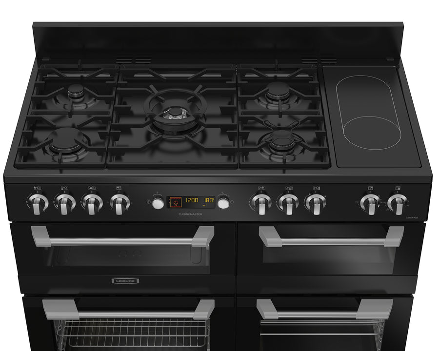 Leisure CS110F722K cuisinemaster 110cm range cooker dual fuel black 