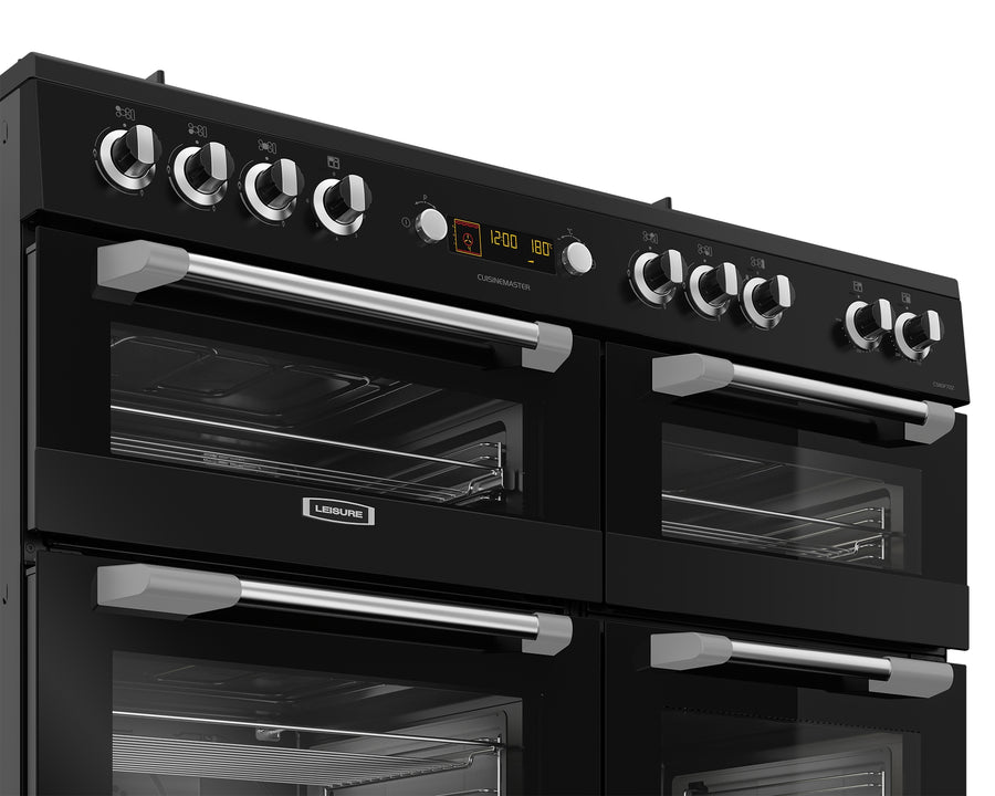 Leisure CS110F722K cuisinemaster 110cm range cooker dual fuel black 