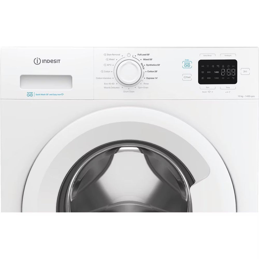 Indesit IP1046PUSHGOUK 10kg 1400rpm Push&Go Washing machine - white