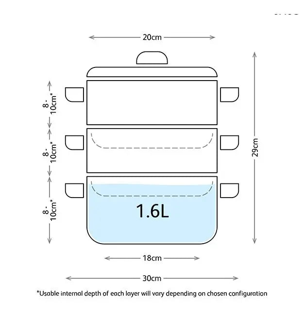 Judge JX03 3 Tier Steamer - 20cm