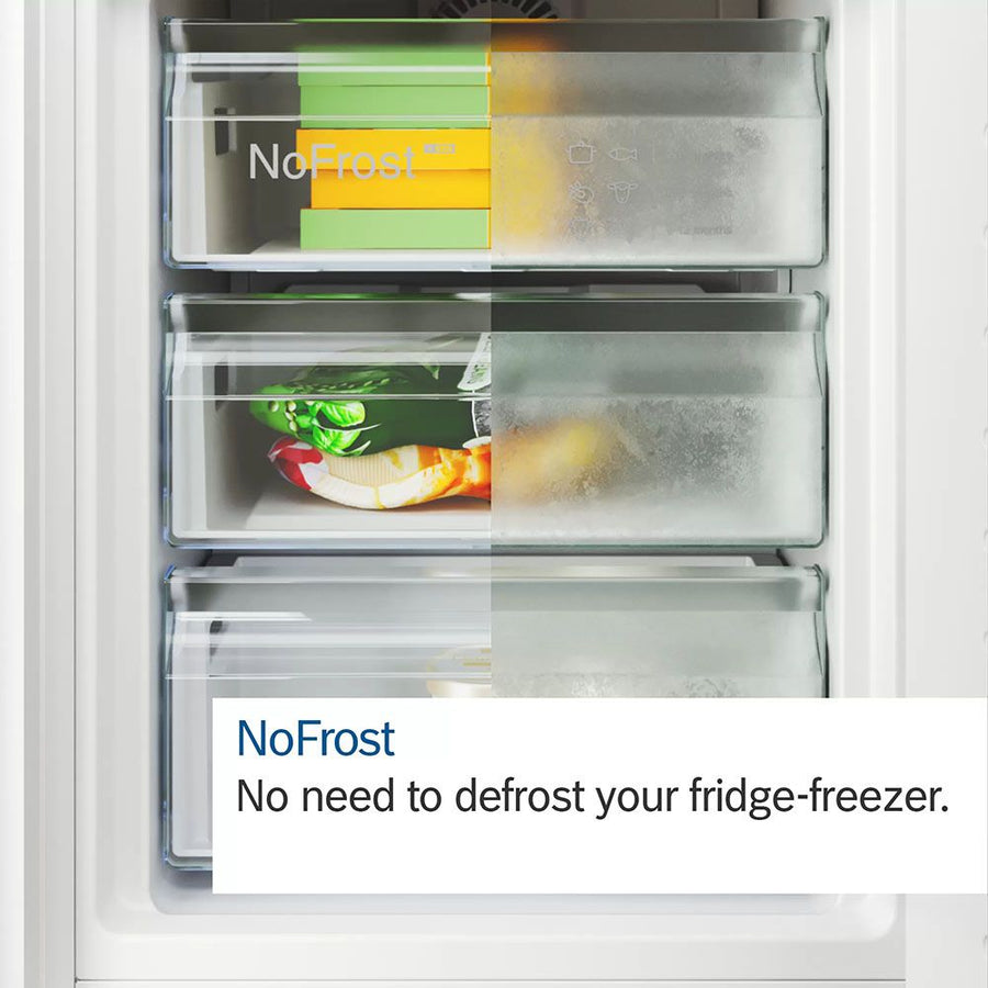 BOSCH Series 4 KGN392WDFG 70/30 Frost Free Fridge Freezer - White [Free 5-year parts & labour guarantee]