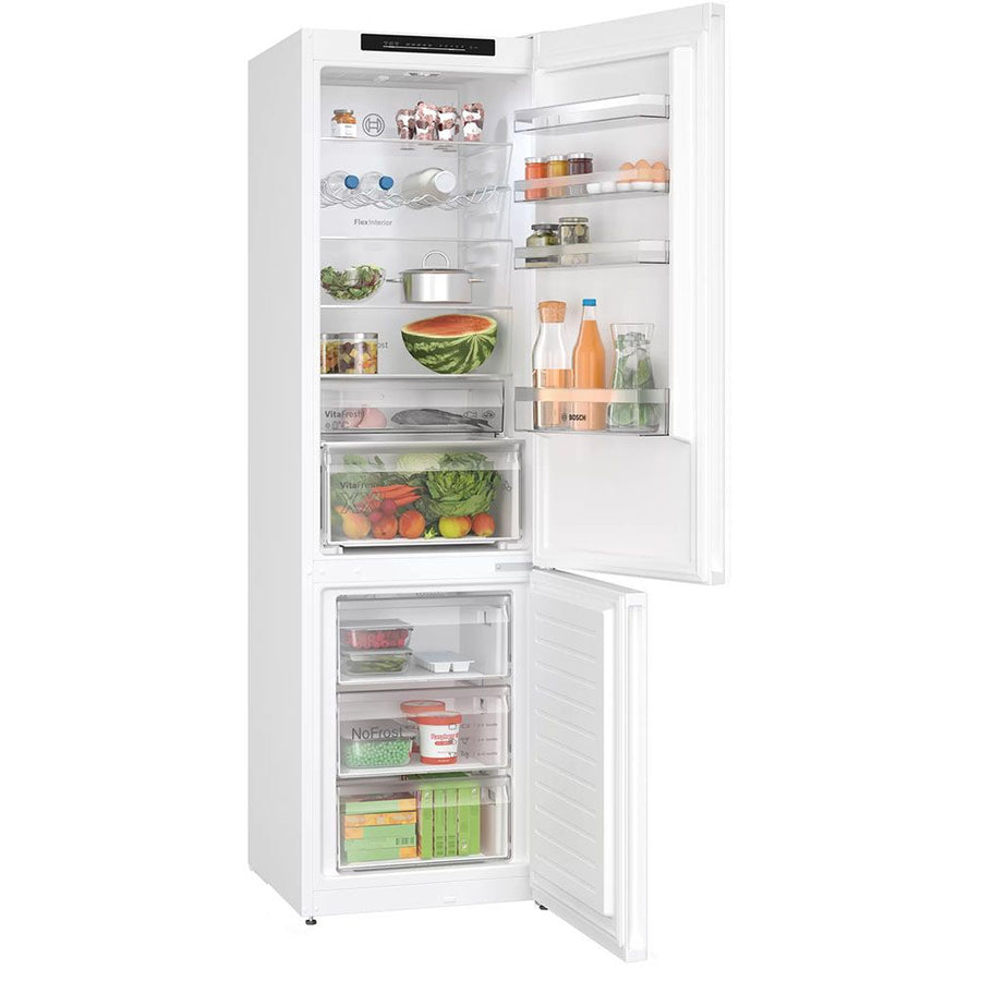 BOSCH Series 4 KGN392WDFG 70/30 Frost Free Fridge Freezer - White [Free 5-year parts & labour guarantee]