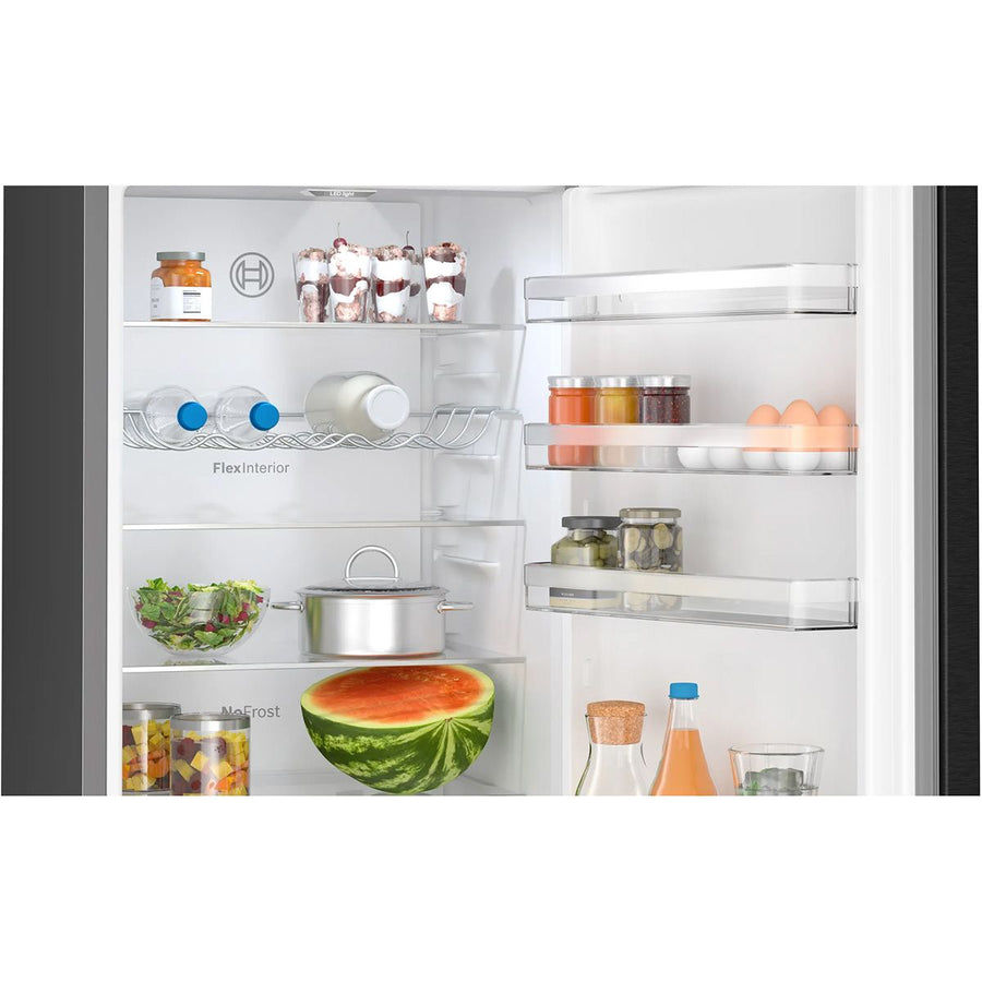 BOSCH Series 4 KGN39VXBT 70/30 Frost Free Fridge Freezer - Black Steel