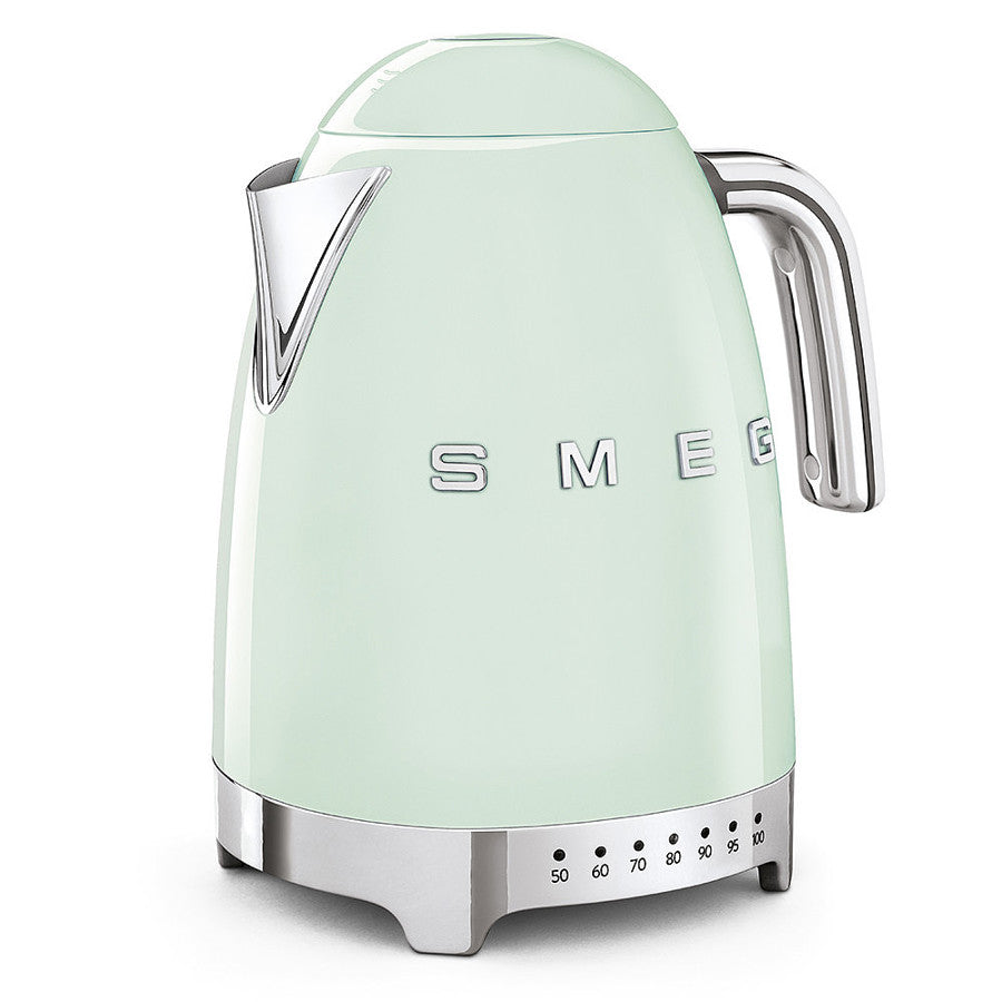 Smeg KLF04PGUK Variable temperature 50s style kettle - Pastel Green