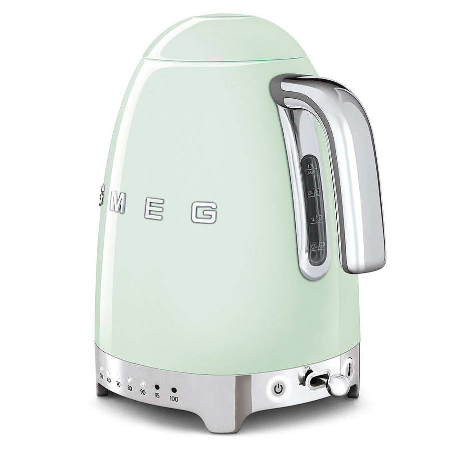 Smeg KLF04PGUK Variable temperature 50s style kettle - Pastel Green