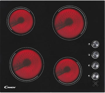 Candy CHK46C 4 Zone 60cm Ceramic Hob With Knob Controls