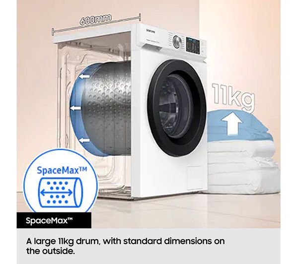 Samsung AI™ Series 6 WW11BB534DAES1 Auto Dose 11kg 1400RPM Washing Machine [Free 5-year parts & labour guarantee]