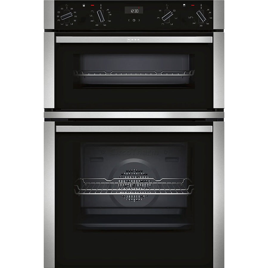 Neff U1ACE5HN0B CircoTherm® Built-In Double Oven Stainless Steel with EasyClean®