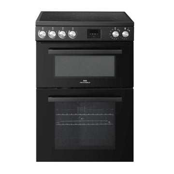 NewWorld NWDO60CB 60cm Double Oven Electric Cooker - Black