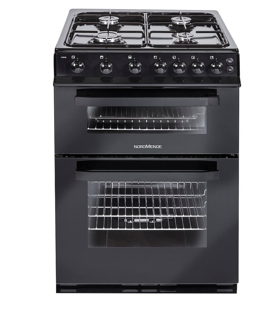 Nordmende CTG62BK 60cm Natural Gas Cooker in Black - [Free 3-year parts & labour guarantee]