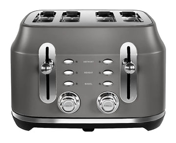 Rangemaster RMCL4S201GY 4 Slice Toaster Grey