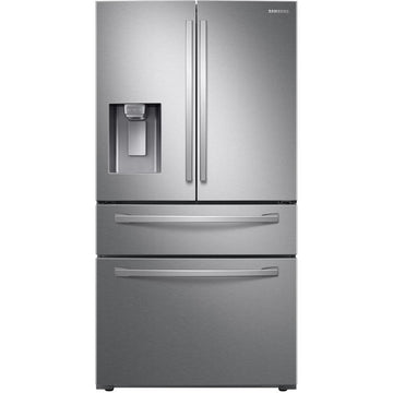 Samsung RF22R7351SR Plumbed French Style Fridge Freezer with Food Showcase Door - Real Stainless