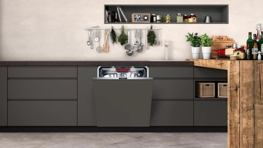 Neff N70 S187ZCX43G Zeolith® Fully Integrated Dishwasher - Flex cutlery rack