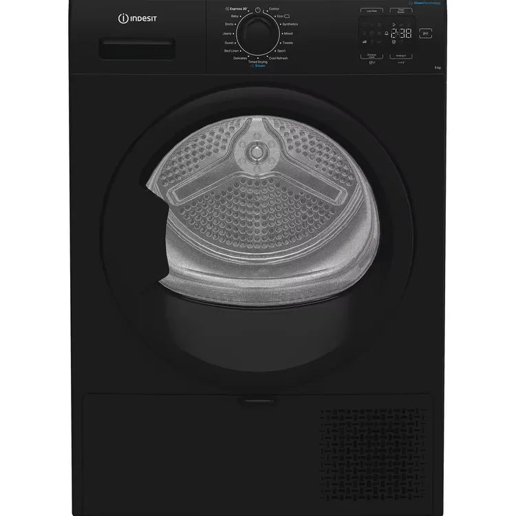 Indesit C YD 92D BB UK 9kg Heat Pump Tumble Dryer - Black