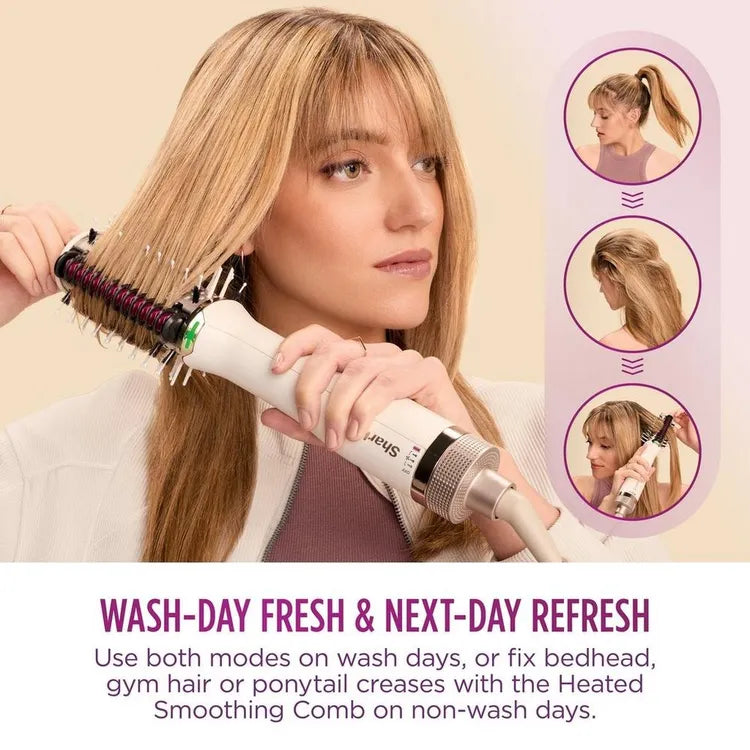 Shark HT212UK SmoothStyle Heated Brush & Smoothing Comb with Storage Bag