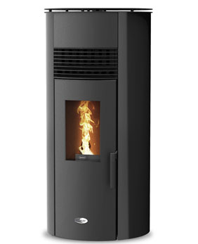 Waterford Stanley Solis K500 9kW Room Heating Pellet Stove - Black (K500SPBLK)