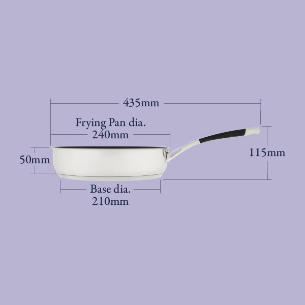 Stellar S519 Flow 24cm Induction Frying Pan, Non-Stick