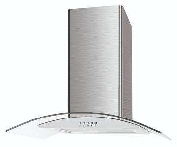 CATA UBSCG60SS 60cm Curved Glass Chimney Hood