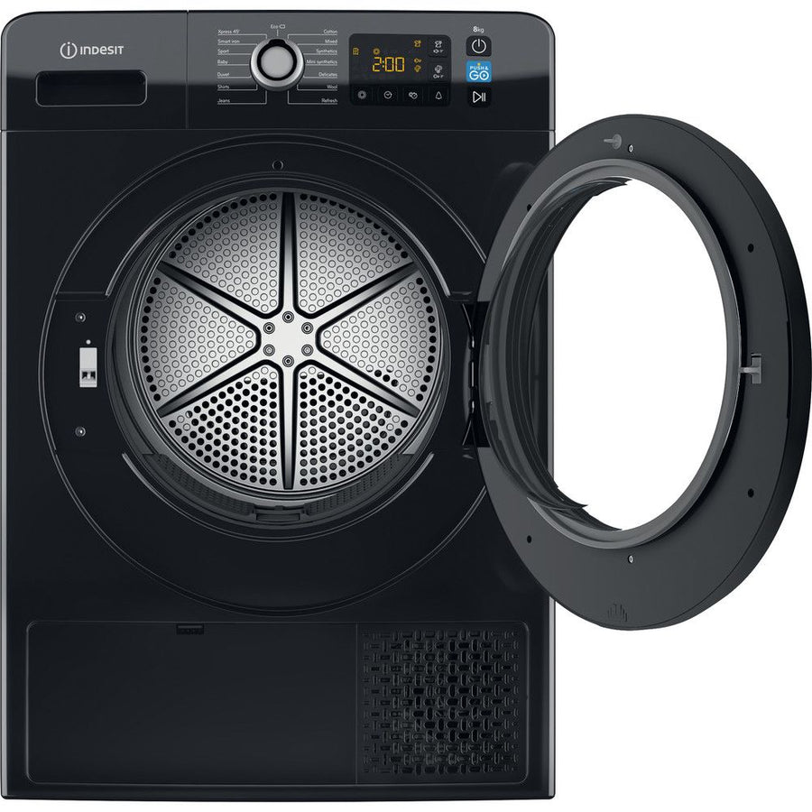 Indesit YTM1182BXUK 8kg Heat Pump Condenser Tumble Dryer - Black