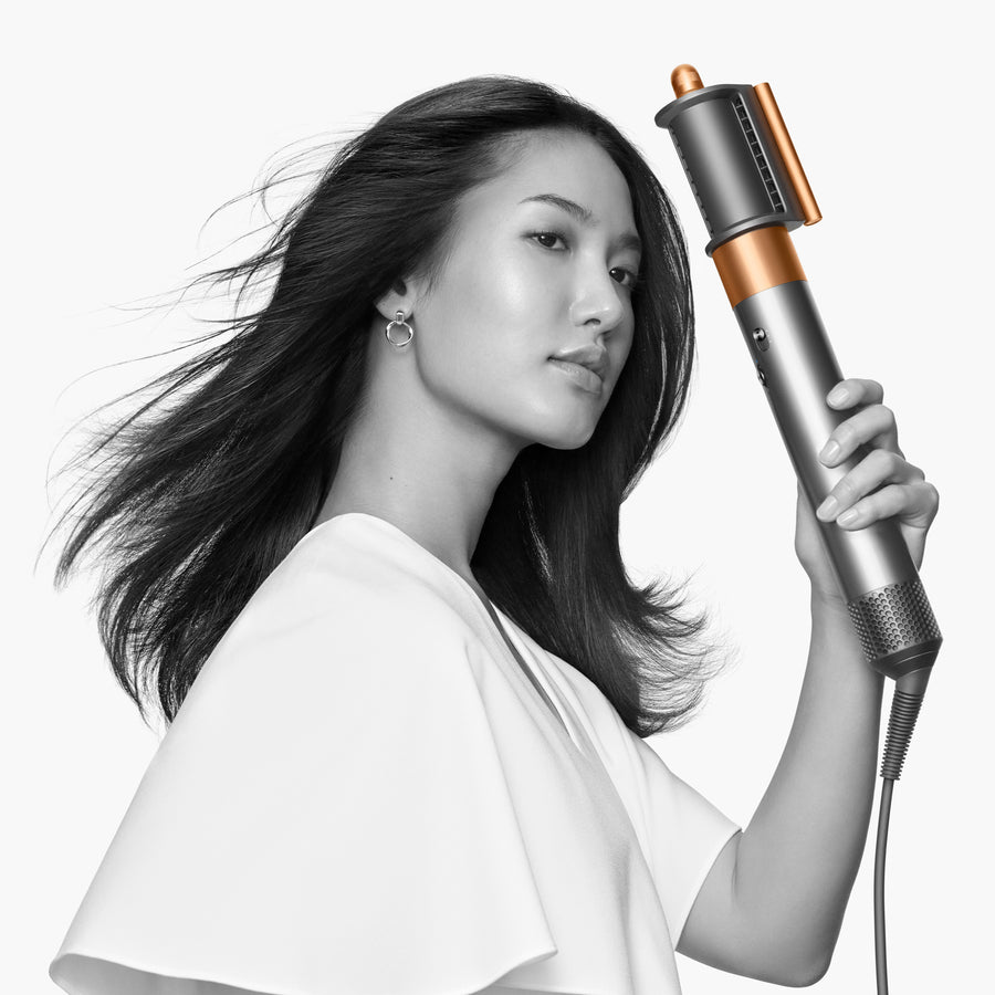 DYSON AIRWRAP COMPLETE LONG BARREL NICKEL AND COPPER 