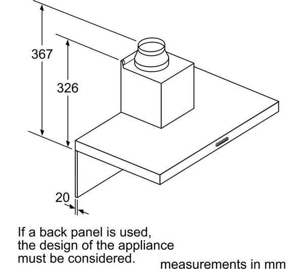 Bosch DWB64BC50B Serie | 2 Wall-mounted cooker hood 60 cm Stainless steel