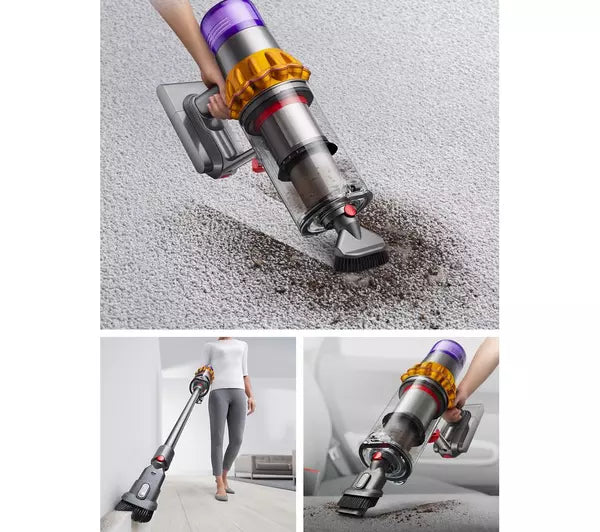 DYSON V15 Detect Absolute Cordless Vacuum Cleaner - Yellow & Nickel (394472-01)
