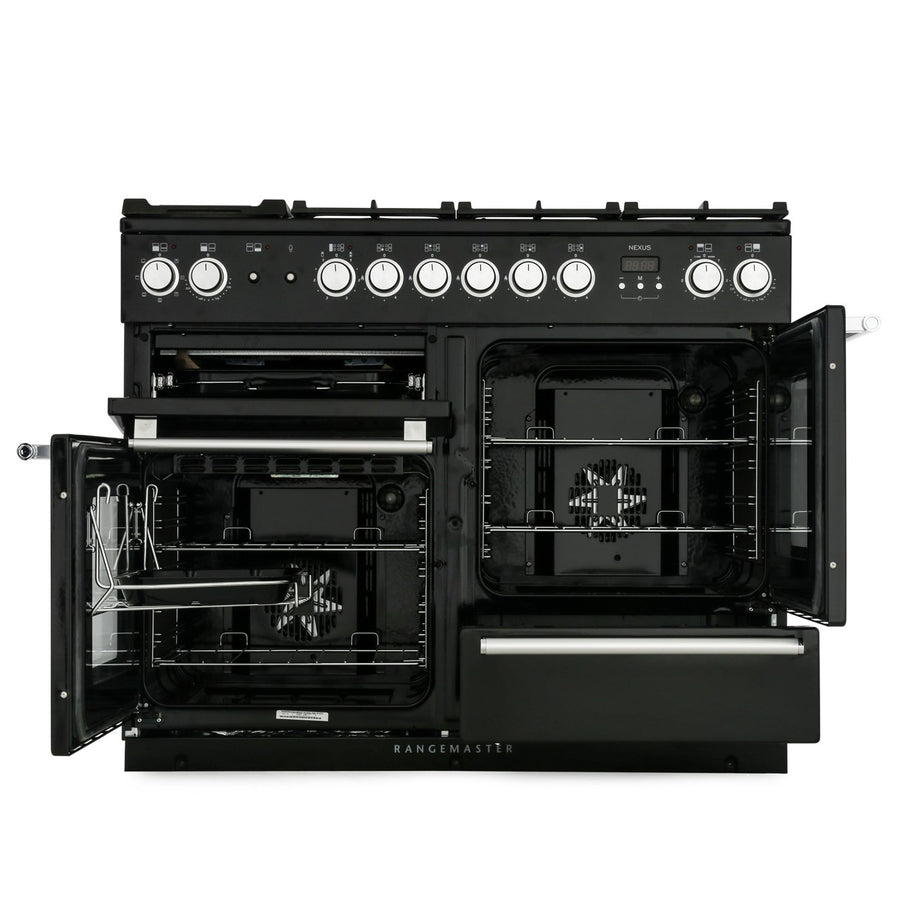 Rangemaster NEX110DFFBL/C Nexus 110cm Dual Fuel Range Cooker - Black
