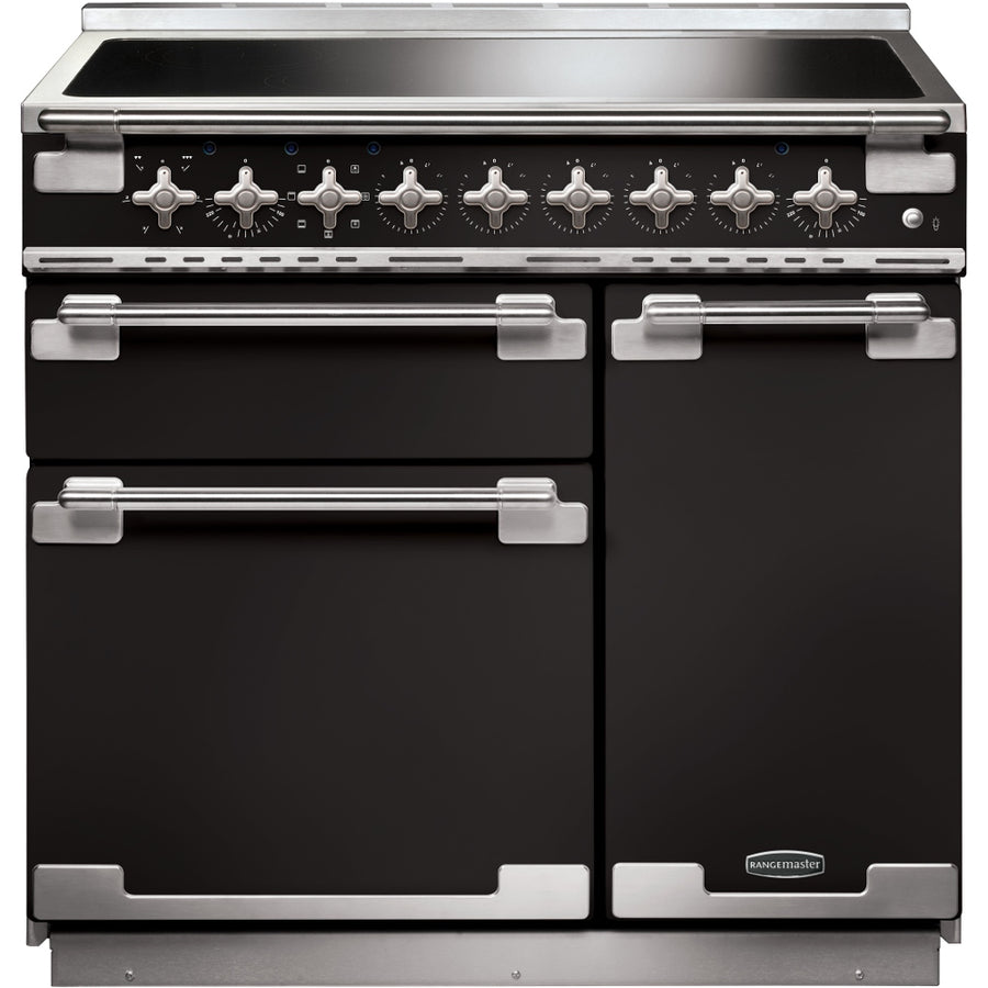 Rangemaster ELS90EIGB/ Elise 90cm Electric Induction Range Cooker - GLOSS BLACK