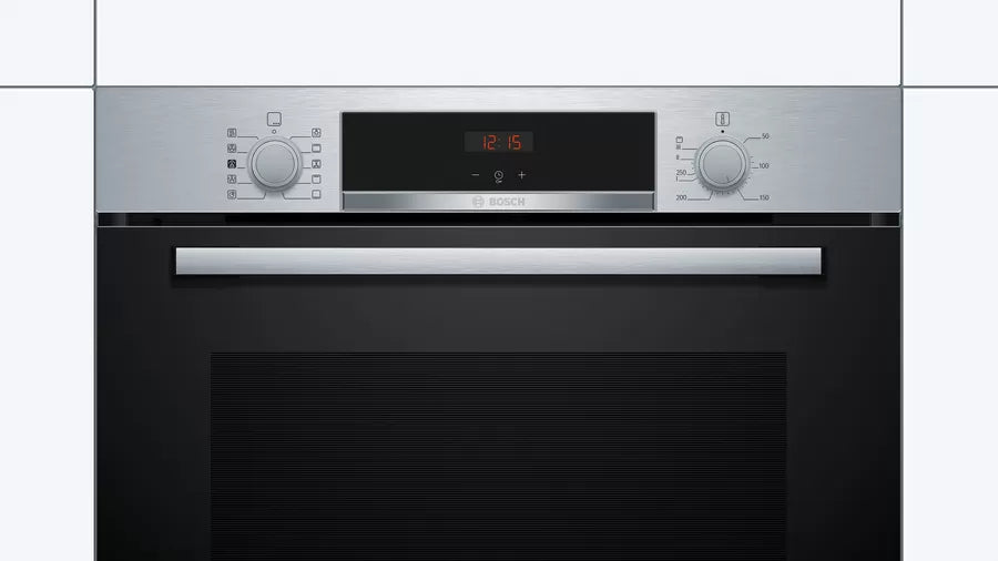 Bosch HRS534BS0B Serie 4 Multifunction Single Oven With Steam Function