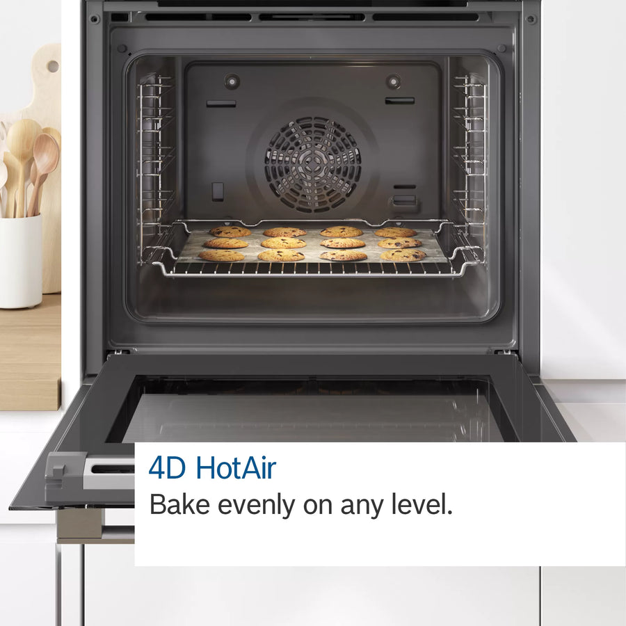 Bosch HBG634BS1B Series 8 Built in 4D Hotair Single Oven Basil Knipe Electrics