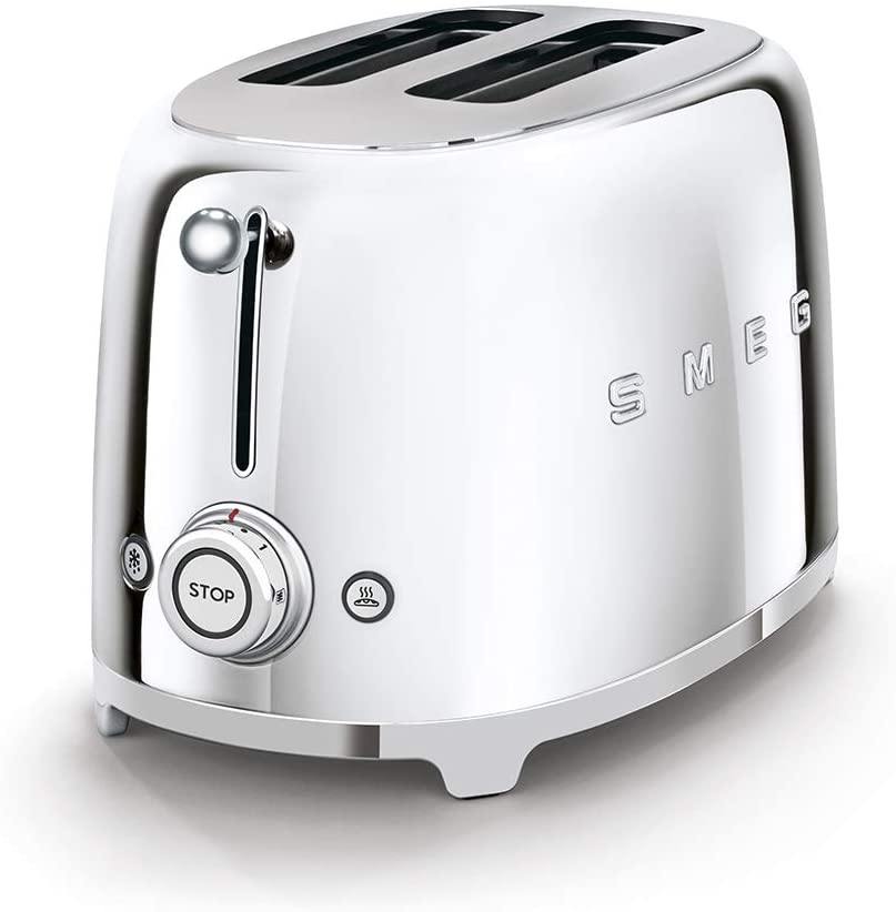 Smeg TSF01SSUK 50's Retro Style Toaster In Stainless Steel - Basil Knipe Electrics