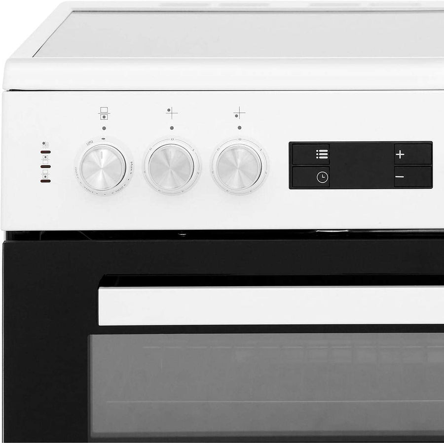 Beko KDC653W - 60cm Double Oven Electric Cooker With Ceramic Hob - White