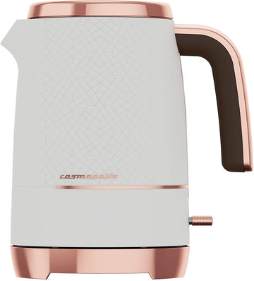 Beko WKM8306W Cosmopolis 1.7 Litre Kettle - White/Rose Gold - Basil Knipe Electrics