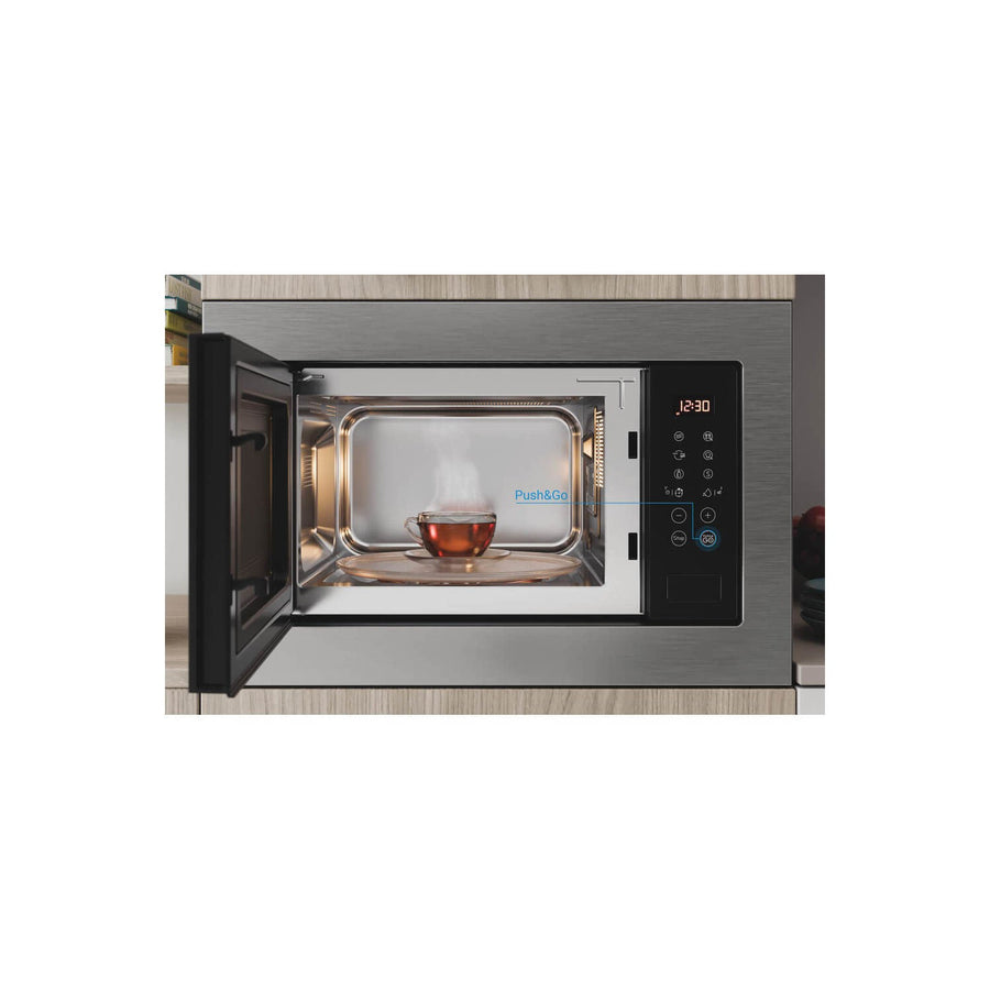 Indesit MWI125GXUK Built In Microwave With Grill - Stainless Steel